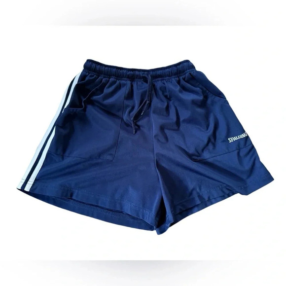 Vintage Spalding Activewear Shorts Women Size Medium Navy Blue - Picture 1 of 6